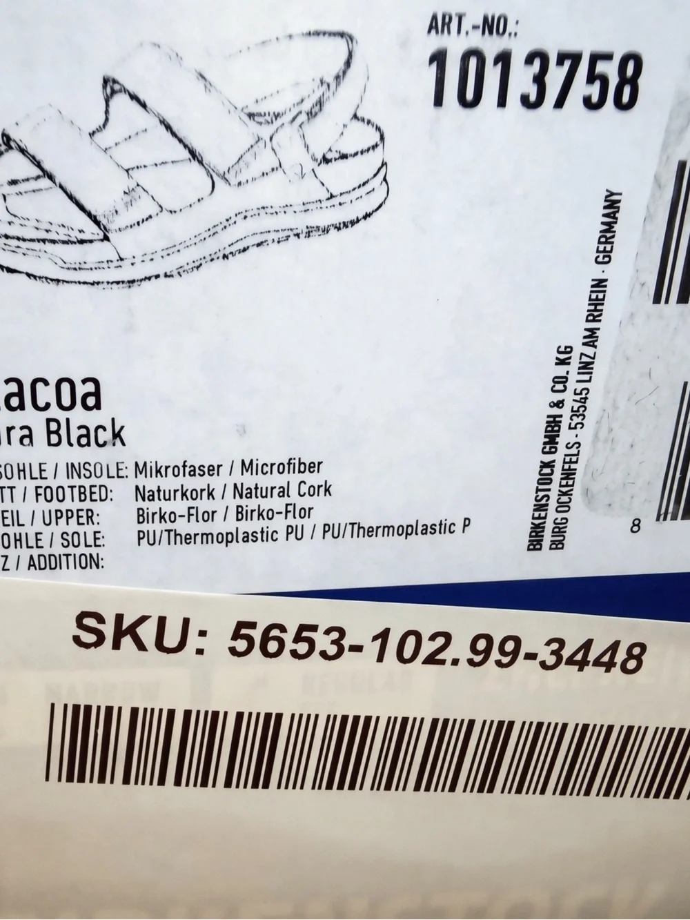 NWT Birkenstock Tatacoa Futura Black Men's Sandals Size 45 / US 12-12.5 NIB